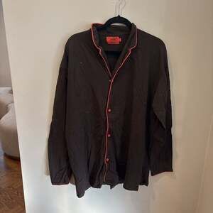 Shanghai Tang Exclusive Cathay Pacific Black & Red Trim Loungewear SET L